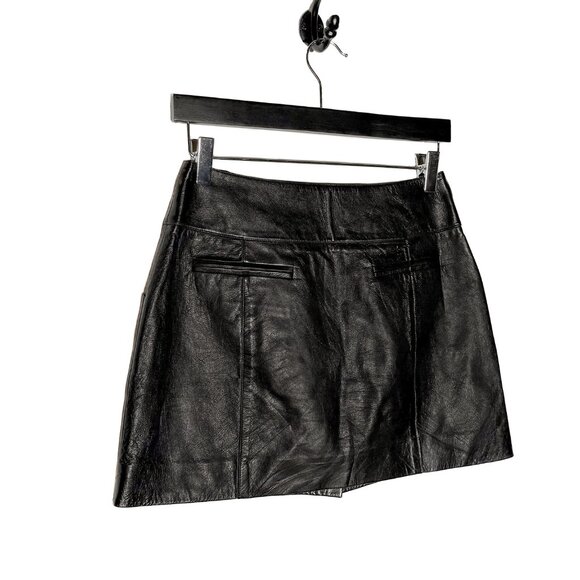 Chanel FW06 Runway Black Leather CC Buttons Mini Skirt - Picture 4 of 8